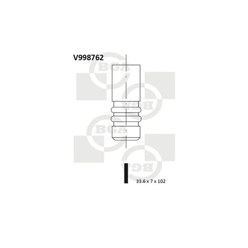 BGA Engine Intake Valve 33mm Head V998762