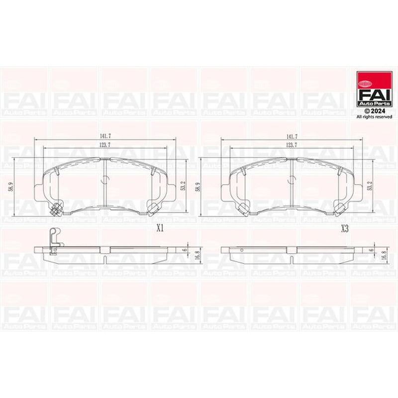 FAI Front Brake Pad Set BP136