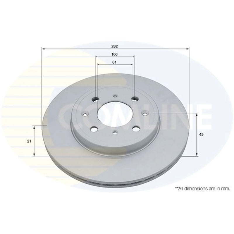 Comline 2 x Vented Front Brake Discs ADC5230V