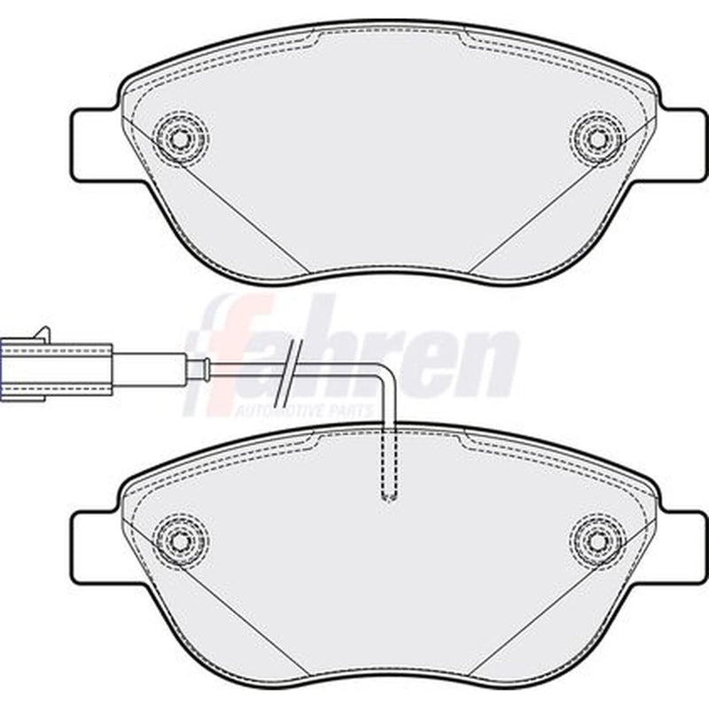 Fahren Front Brake Pad Set fits Abarth 500 / 595 / 695 2008 on 1.4