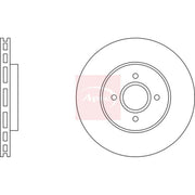 Apec 2 x Vented Front Brake Discs DSK2185-x2