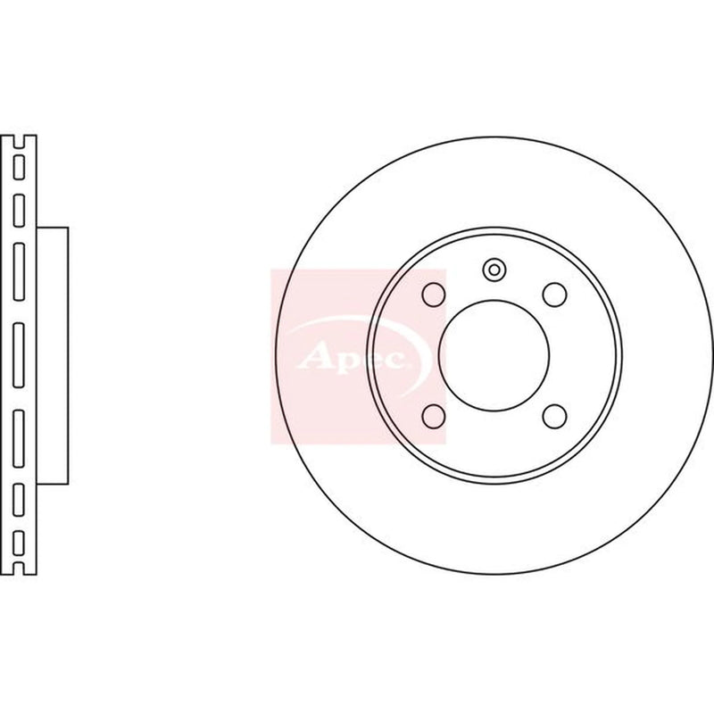 Apec 2 x Vented Front Brake Discs DSK568-x2