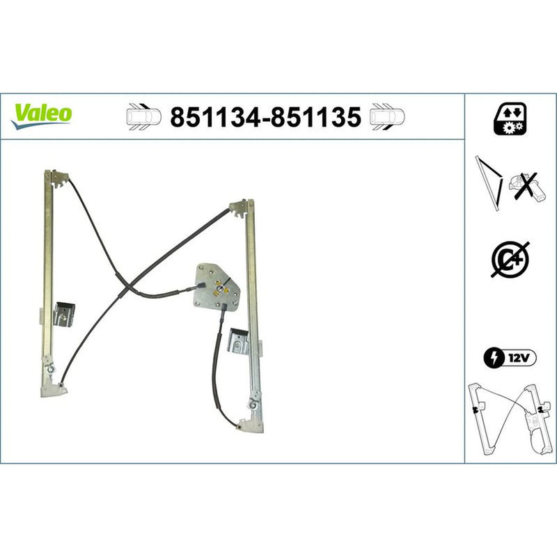 Valeo Electric Window Regulator Lifter Left Front 851134
