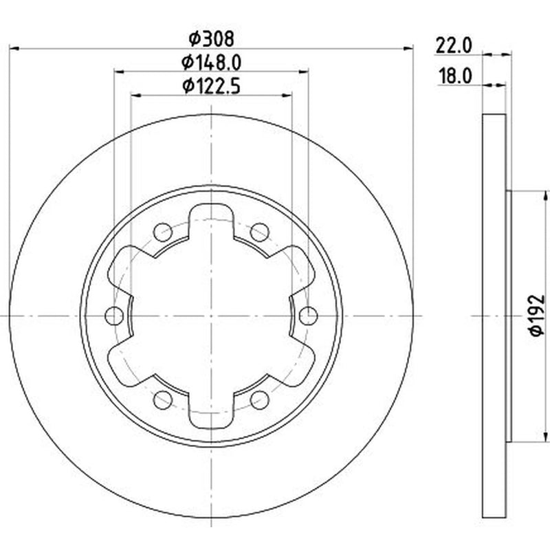 DON 2 x Solid Rear Brake Discs PCD19642-x2
