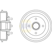 NAPA Brake Drum Assembly Rear NDR1007