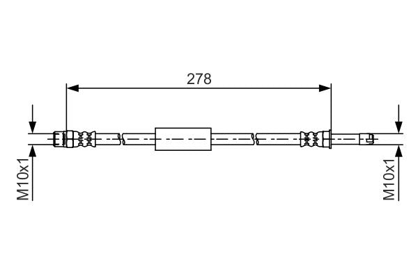 Bosch Brake Hydraulic Hose Line 1987481617