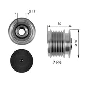 Gates Alternator Overrunning Freewheel Clutch OAP7058