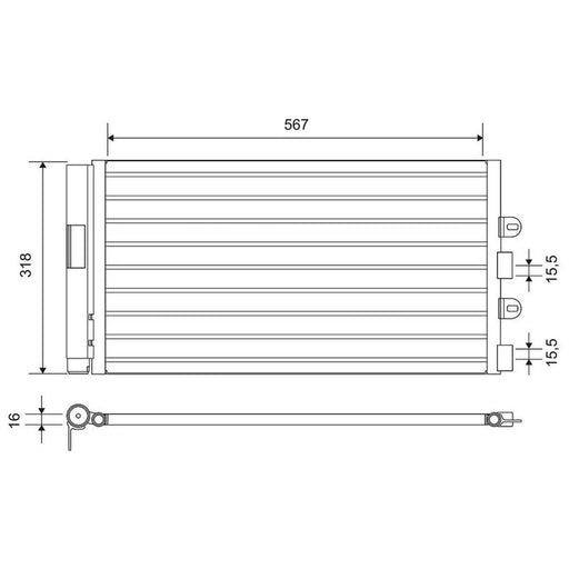 Valeo Air Conditioning Condenser 817703