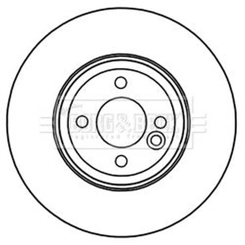 Borg & Beck 2 x Vented Front Brake Discs BBD5317-x2