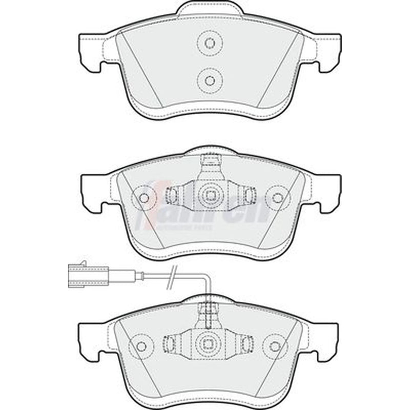 Fahren Front Brake Pad Set fits Chrysler Delta 2011 on 2.0