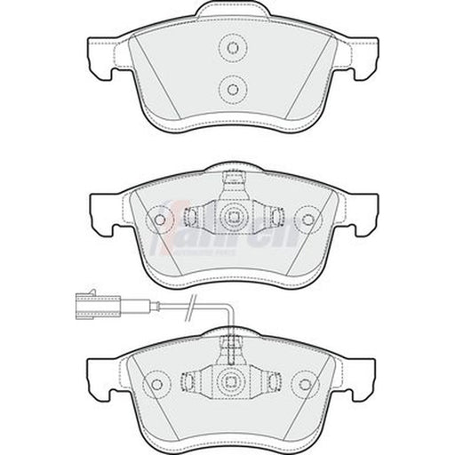 Fahren Front Brake Pad Set fits Chrysler Delta 2011 on 2.0