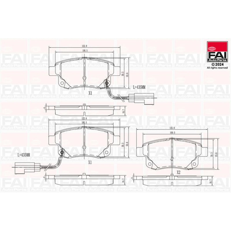 FAI Rear Brake Pad Set BP119