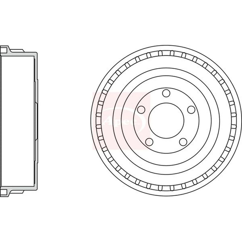 Apec Brake Drum Assembly Rear DRM9971