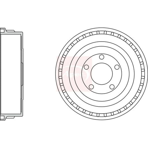 Apec Brake Drum Assembly Rear DRM9971