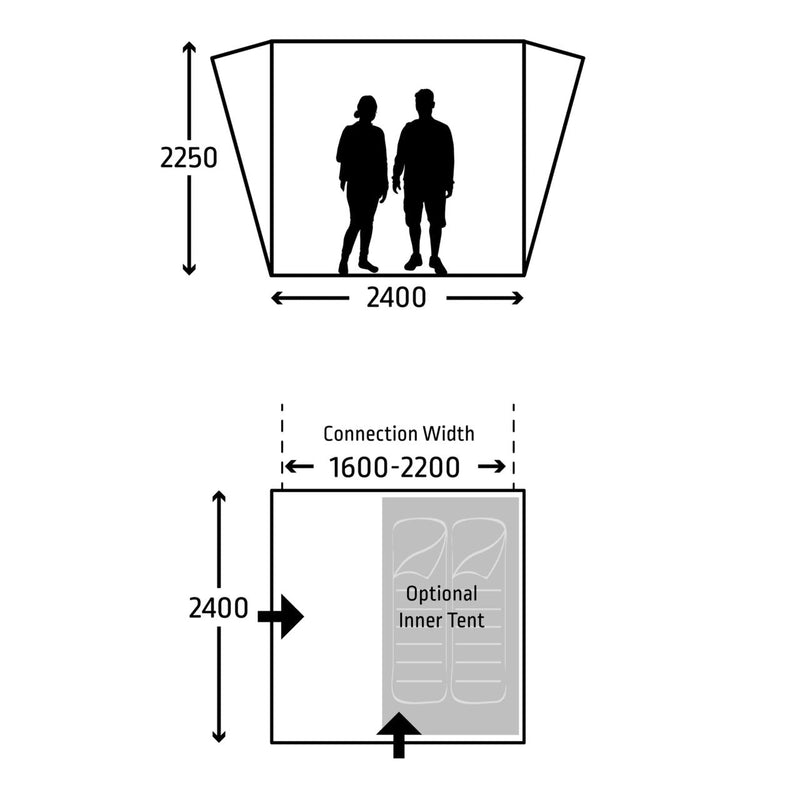 Kampa Tailgater Driveaway Awning - 2024 Model - Touring Family Staycation Campe - Kampa - Van Life Living