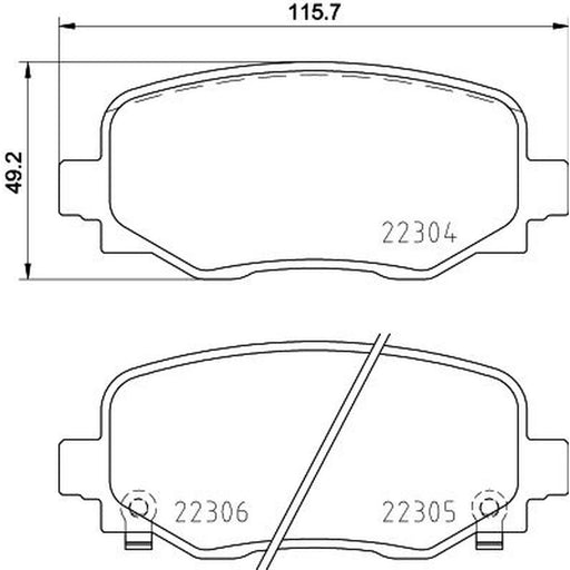 Mintex Rear Brake Pad Set MDB3769