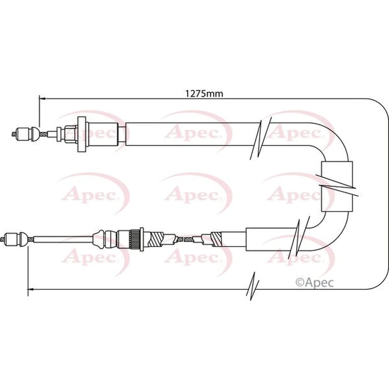 Apec Handbrake Cable Right Rear CAB1384