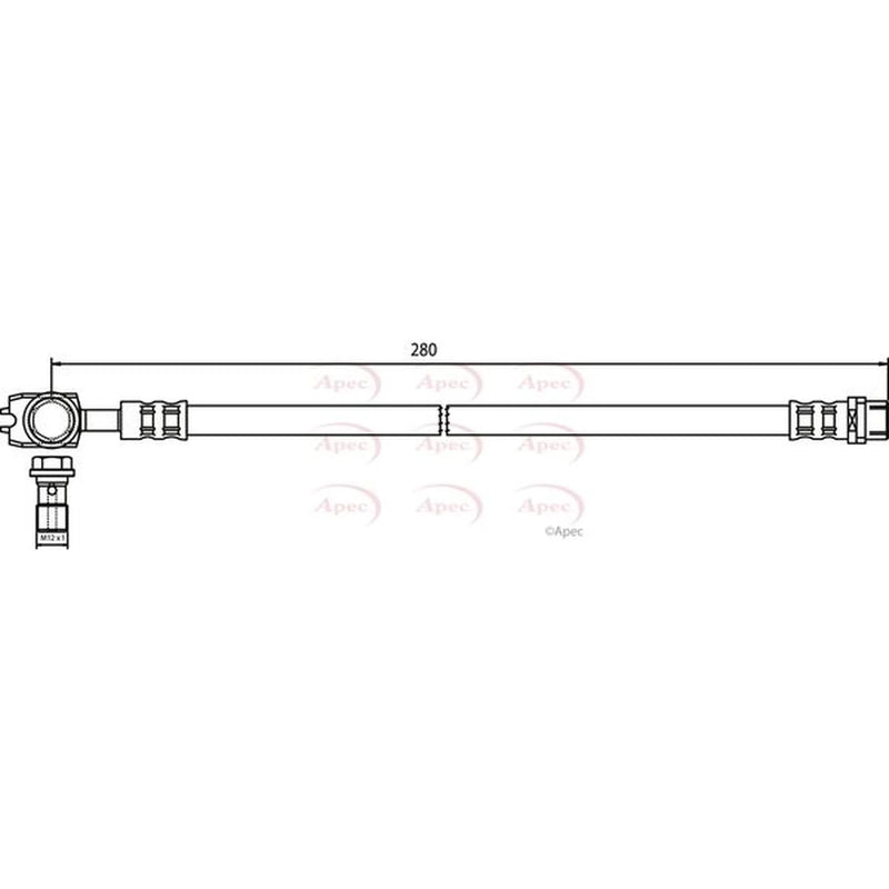 Apec Brake Hydraulic Hose Line Rear HOS3369