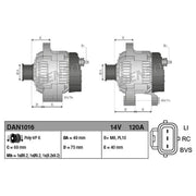 Denso Car Alternator 12V fits Ford C-Max 2007-2010 2.0