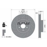 Textar 2 x Perforated Front Brake Discs 92120205-x2