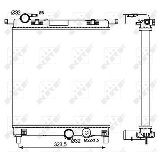 NRF Engine Radiator 53102