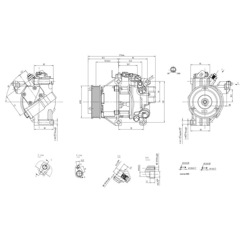 Hella Air Conditioning Compressor 8FK 366 200-711