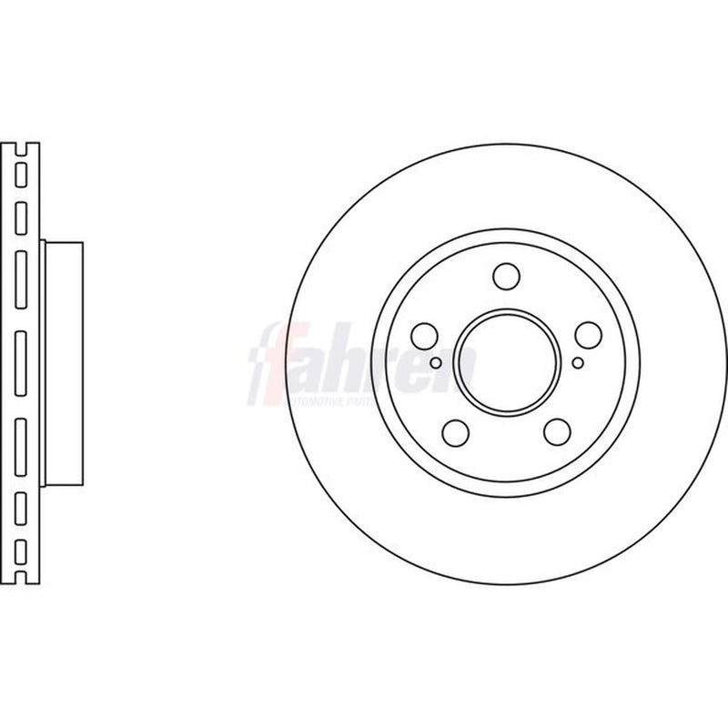 Fahren 2 x Vented Brake Discs fits Toyota Prius Liftback 2003-2009 1.5