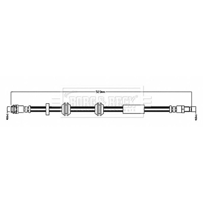 Borg & Beck Brake Hydraulic Hose Line Front Right BBH8683