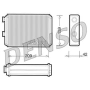 Denso Heater Matrix Core Heat Exchanger DRR09070
