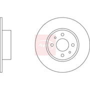 Apec 2 x Solid Rear Brake Discs DSK637-x2
