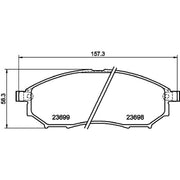 Mintex Front Brake Pad Set MDB2247