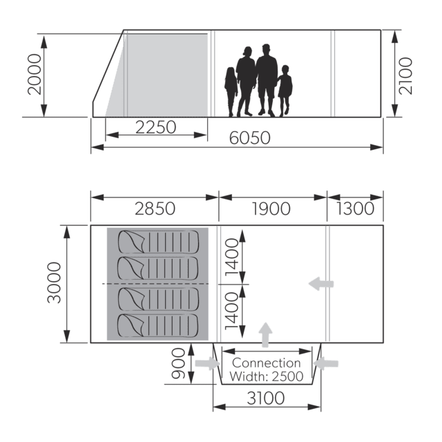 Dometic Rarotonga DA FTT 401 TC LH Inflatable Polycotton Drive-away Awning - Dometic - Van Life Living