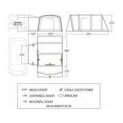 Vango Galli Air TC Low Drive Away Awning (180 - 210cm) Campervan - Vango - Van Life Living