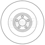 Borg & Beck 2 x Front Vented Brake Discs BBD6023S
