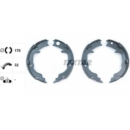 Textar Parking Brake Shoe Set 91073400
