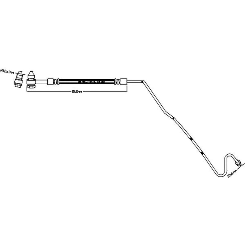 Abtex Brake Hydraulic Hose Line outer ABH1227L