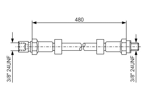 Bosch Brake Hydraulic Hose Line 1987476145