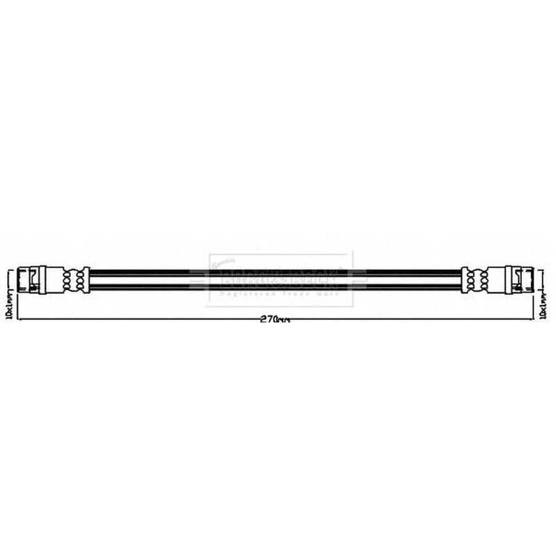 Borg & Beck Brake Hydraulic Hose Line Rear Right BBH8570