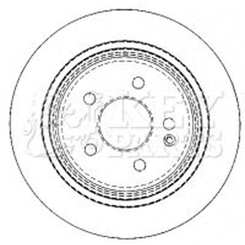 Key Parts 2 x Solid Rear Brake Discs KBD4489-x2