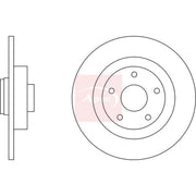 Apec 2 x Solid Rear Brake Discs DSK2680-x2
