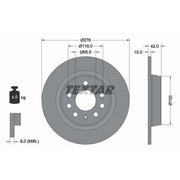 Textar 2 x Solid Rear Brake Discs 92167603-x2