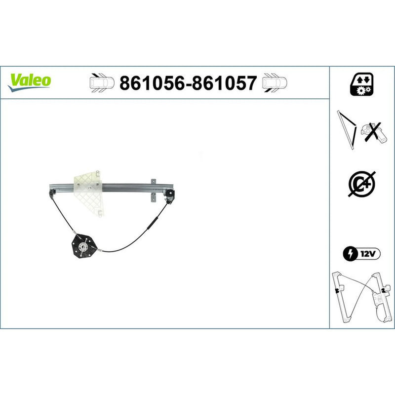 Valeo Electric Window Regulator Lifter Left Rear 861056