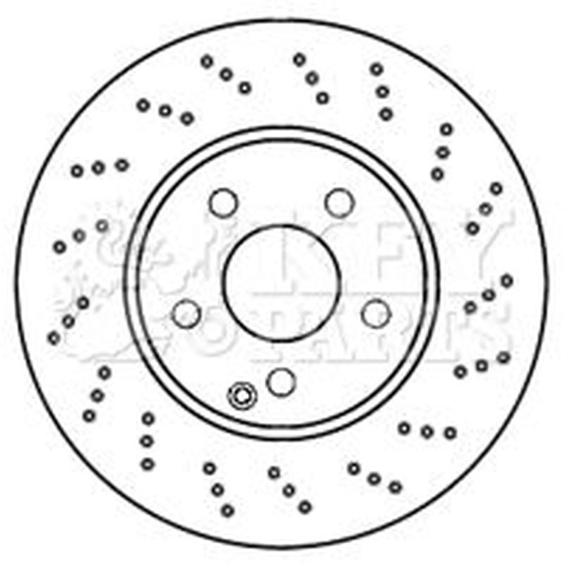 Key Parts 2 x Perforated/Vented Front Brake Discs KBD4800-x2