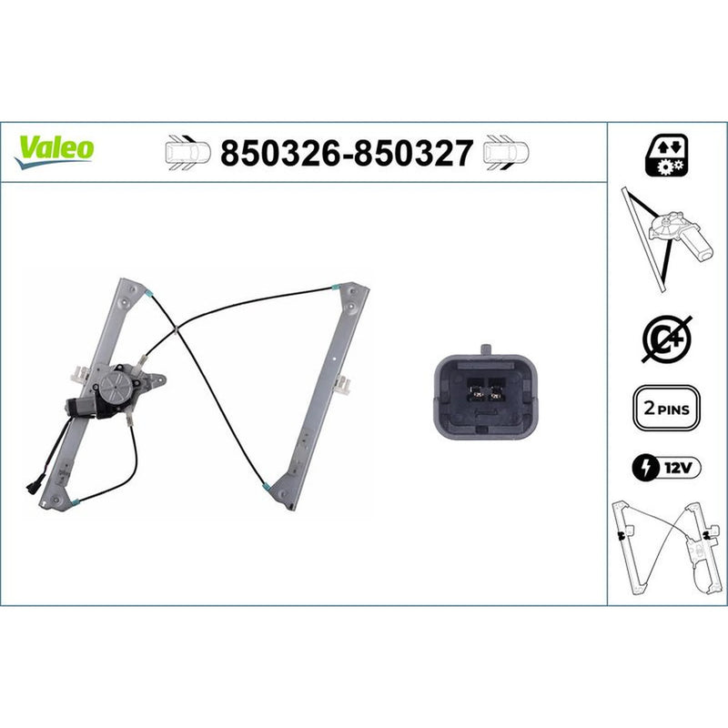 Valeo Electric Window Regulator Lifter Left Front 850326