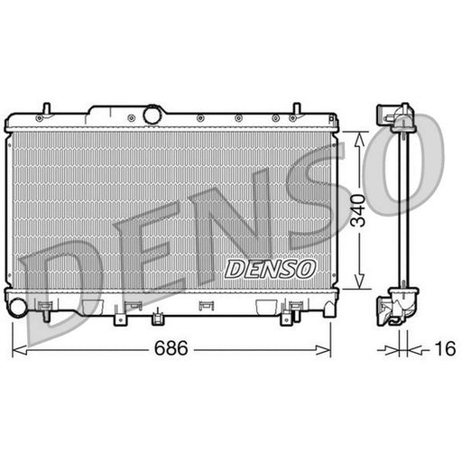 Denso Engine Radiator DRM36010