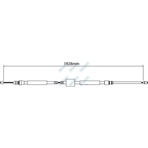 Apec Handbrake Cable Right Rear BBC3379