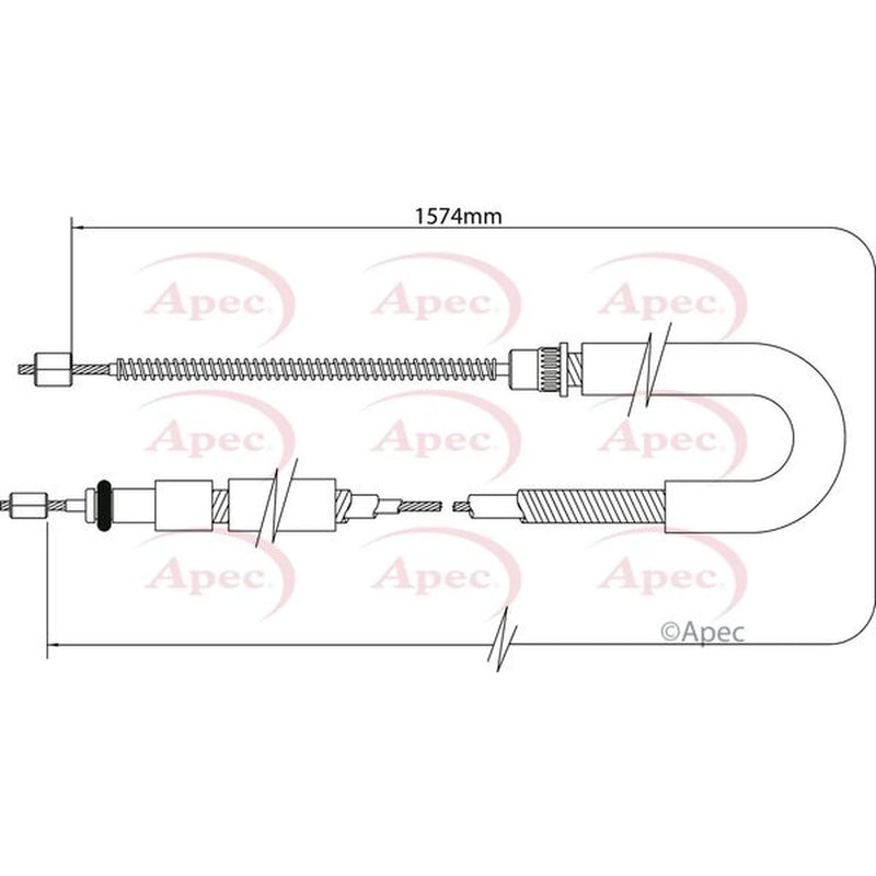Apec Handbrake Cable Right Rear CAB1336