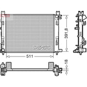 Denso Engine Radiator fits Dacia Dokker 2012-2021 1.2 1.5 1.6