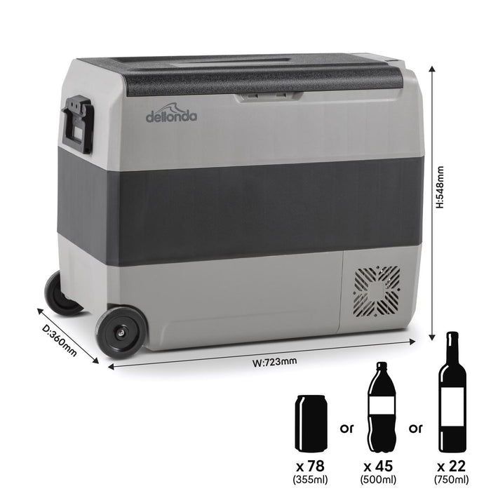 Dellonda Portable Fridge Freezer/Cool Box with LED Display 60L DL15 - Dellonda - Van Life Living