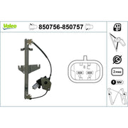 Valeo Electric Window Regulator Lifter Left Rear 850756